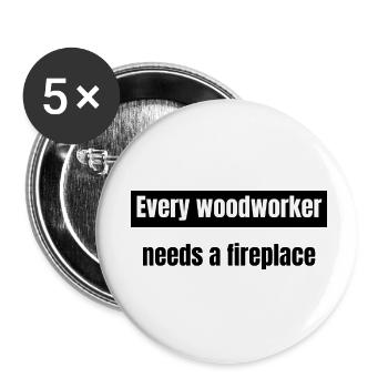 Bingo Hall Tshirts Amateurs Idée cadeau - Lot de 5 petits badges (25 mm) - blanc - Devant