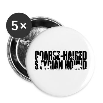 COARSE HAIRED STYRIAN HOUND Hunting Dogs Wilsigns - Buttons small 1''/25 mm (5-pack) - white - Front