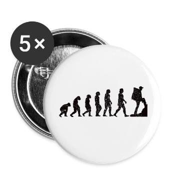 Wandern Berg Klettern Berge Bergsteigen Bouldern - Buttons klein 25 mm (5er Pack) - Weiß - Vorne