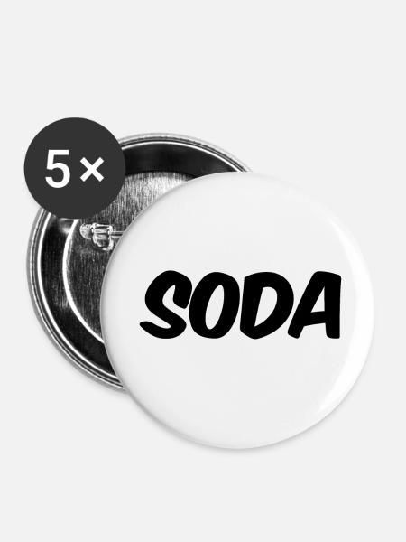 Soda - Buttons klein 25 mm (5er Pack) - Weiß