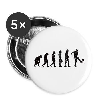 Fußballer Fußballtrainer Fußball Fußballspieler - Buttons klein 25 mm (5er Pack) - Weiß - Vorne