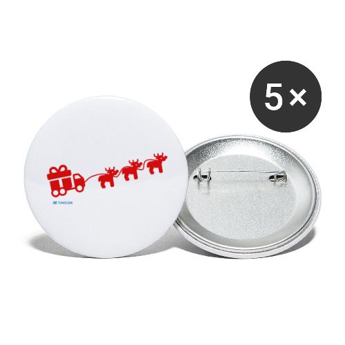 Truck Reindeer - Buttons klein 25 mm (5er Pack)