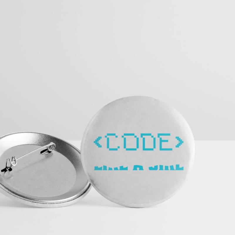 Code Like A Girl Coding Programmer Buttons small 1''/25 mm (5-pack)