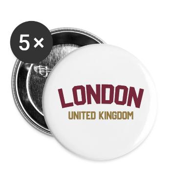 London United Kingdom - Buttons small 1''/25 mm (5-pack) - white - Front