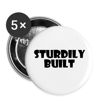 Staemmig built - lettering - Buttons small 1''/25 mm (5-pack) - white - Front