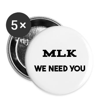 Tee shirt Journée Martin Luther King - Lot de 5 petits badges (25 mm) - blanc - Devant