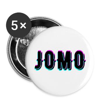 jomo - Lot de 5 petits badges (25 mm) - blanc - Devant