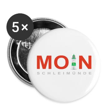 Moin Schleimünde, Kappeln, Ostsee, Deutschland - Buttons klein 25 mm (5er Pack) - Weiß - Vorne