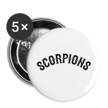Scorpions - Buttons klein 25 mm (5er Pack) - Weiß - Vorne