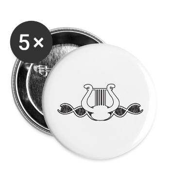 Harpist Instrument Harp Music Harp Teacher - Buttons small 1''/25 mm (5-pack) - white - Front