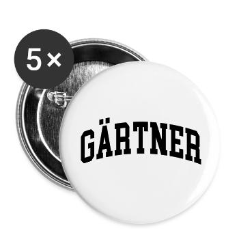 Gärtner - Buttons klein 25 mm (5er Pack) - Weiß - Vorne