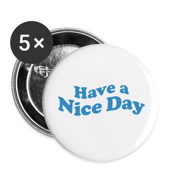 Schönen Tag - Buttons klein 25 mm (5er Pack) - Weiß - Vorne