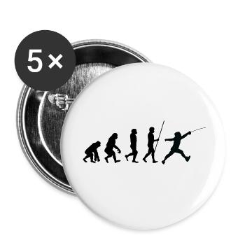 Fechten Kampfsport fencing - Buttons klein 25 mm (5er Pack) - Weiß - Vorne