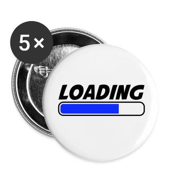 Loading - Buttons klein 25 mm (5er Pack) - Weiß - Vorne