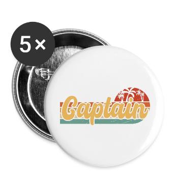 Captain Gift - Buttons small 1''/25 mm (5-pack) - white - Front