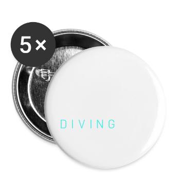 Cliff Diving - Buttons small 1''/25 mm (5-pack) - white - Front