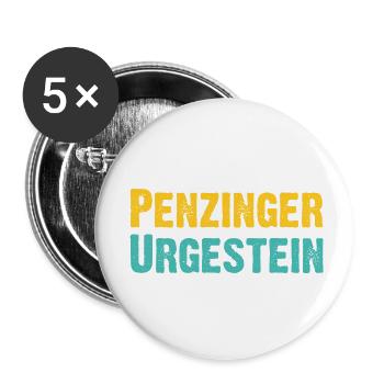 Penzinger Urgestein Wien Österreich Spruch - Buttons klein 25 mm (5er Pack) - Weiß - Vorne