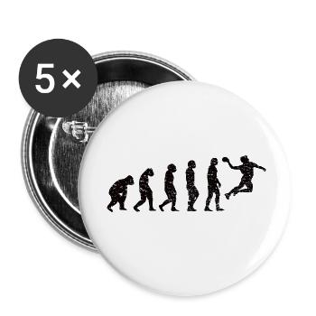Joueur de handball handball fan de handball équipe de handball - Lot de 5 petits badges (25 mm) - blanc - Devant