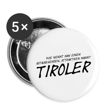 Lustiges Attraktiver Tiroler Österreich Humor - Buttons klein 25 mm (5er Pack) - Weiß - Vorne