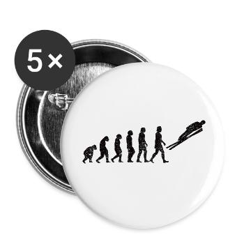 Skispringer Skifliegen Ski Wintersport Skisprung - Buttons klein 25 mm (5er Pack) - Weiß - Vorne