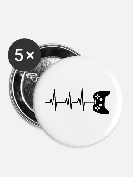 Gamepad-Puls - Buttons klein 25 mm (5er Pack) - Weiß