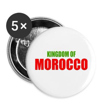 Kingdom of morocco marokko - Buttons klein 25 mm (5er Pack) - Weiß - Vorne