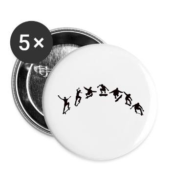 Snowboardfahrer Snowboard Geschenk Snowboardsport - Buttons klein 25 mm (5er Pack) - Weiß - Vorne