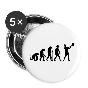 evolution tennis - Buttons klein 25 mm (5er Pack) - Weiß - Vorne