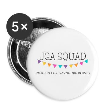 JGA SQUAD - Buttons small 1''/25 mm (5-pack) - white - Front