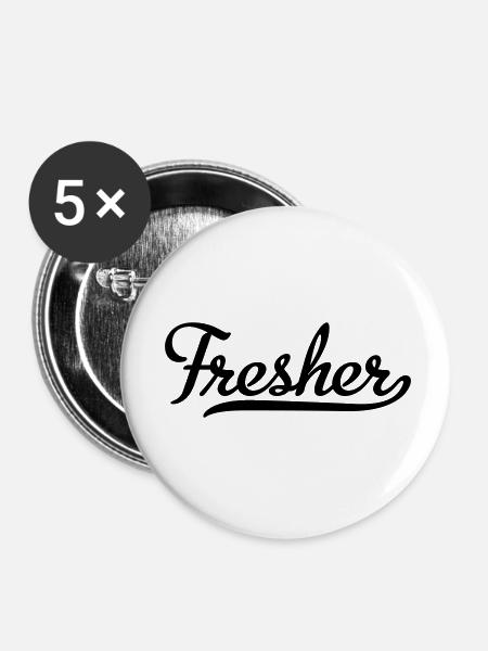 Fresher - Buttons klein 25 mm (5er Pack) - Weiß