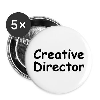 creativ director - Sickerwitz für Kreative - Buttons klein 25 mm (5er Pack) - Weiß - Vorne