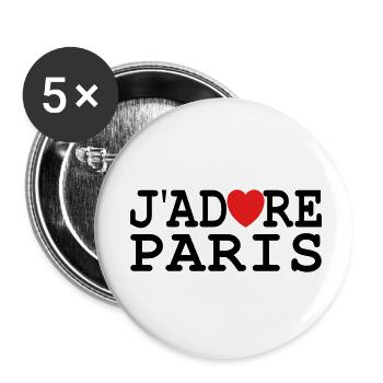J’Adore Paris: A Declaration of Love for the City - Buttons small 1''/25 mm (5-pack) - white - Front