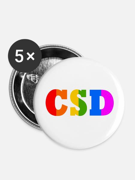 Csd - Buttons klein 25 mm (5er Pack) - Weiß