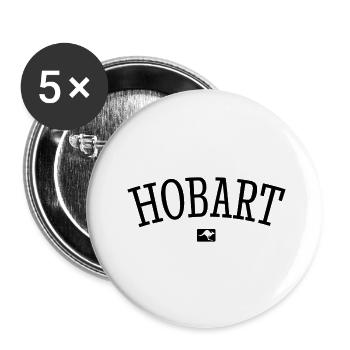 Hobart Australia Down Under Kangaroo Koala - Buttons klein 25 mm (5er Pack) - Weiß - Vorne
