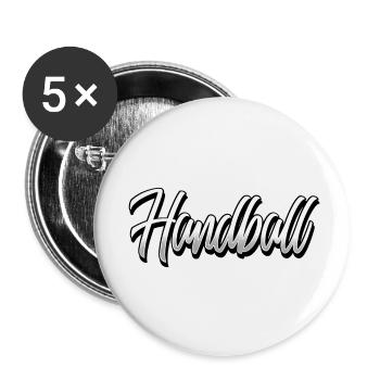 Handball - Buttons small 1''/25 mm (5-pack) - white - Front