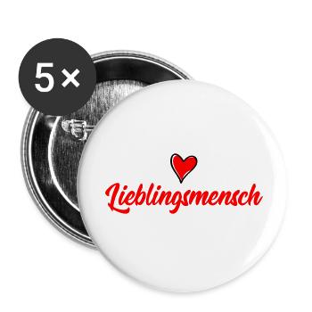 Favorite person - Buttons small 1''/25 mm (5-pack) - white - Front