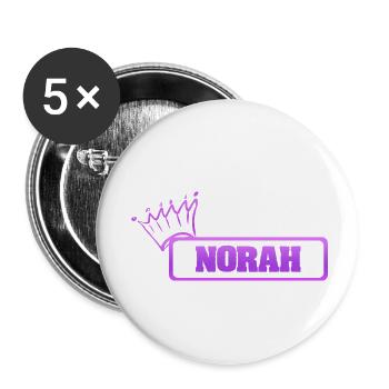 Norah en tant que sœur - Lot de 5 petits badges (25 mm) - blanc - Devant