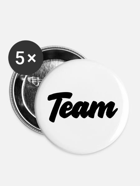 team - Buttons klein 25 mm (5er Pack) - Weiß
