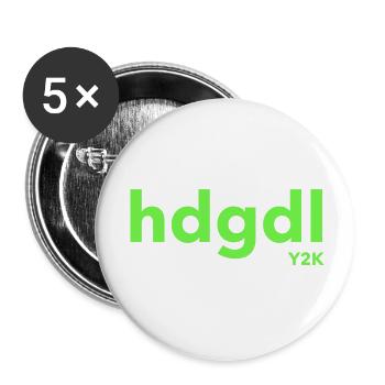 hdgdl Y2K grün - Buttons klein 25 mm (5er Pack) - Weiß - Vorne