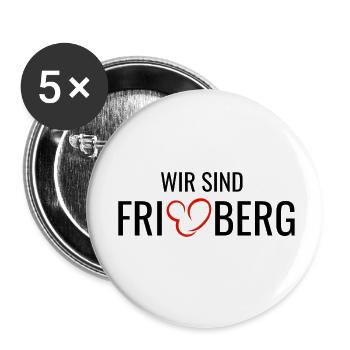 WIR sind Friedberg - Buttons klein 25 mm (5er Pack) - Weiß - Vorne