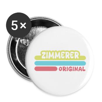 Vorname Zimmerer - Buttons klein 25 mm (5er Pack) - Weiß - Vorne