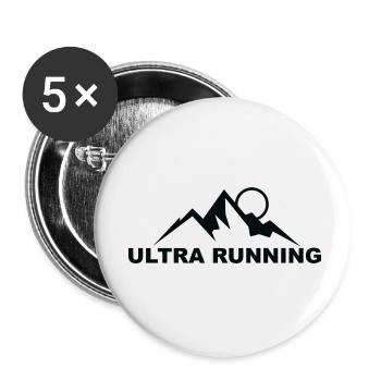 Trail Running Sport Ultra Trail Runner - Lot de 5 petits badges (25 mm) - blanc - Devant