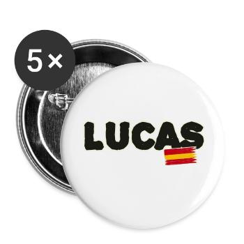 Lucas - Buttons klein 25 mm (5er Pack) - Weiß - Vorne