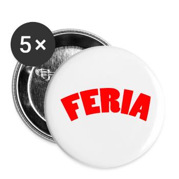 Feria logo - Buttons small 1''/25 mm (5-pack) - white - Front