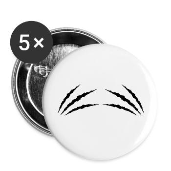 Claws 2 - Buttons small 1''/25 mm (5-pack) - white - Front