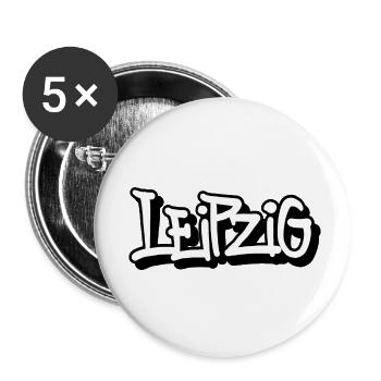 Leipzig Tag - Buttons klein 25 mm (5er Pack) - Weiß - Vorne