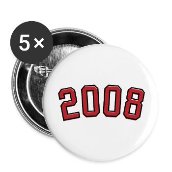 Jahrgang Sport 2008 - Buttons klein 25 mm (5er Pack) - Weiß - Vorne