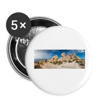 Dingli Felsformation in der Nähe von Dingli Cliffs Malta - Buttons klein 25 mm (5er Pack) - Weiß - Vorne