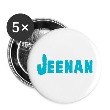 Jeenan - Buttons klein 25 mm (5er Pack) - Weiß - Vorne
