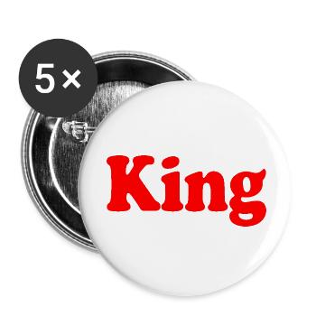 King - Buttons small 1''/25 mm (5-pack) - white - Front